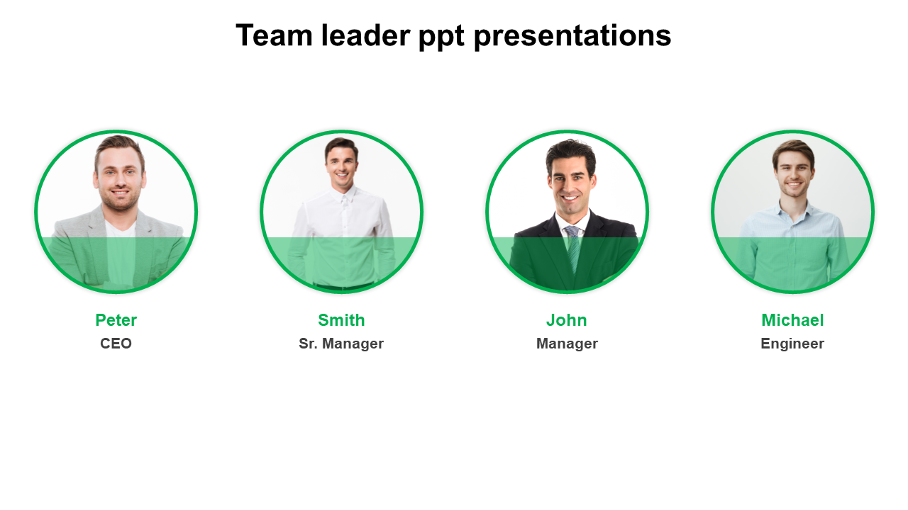 Efficient Team Leader PPT Presentations Slide Design
